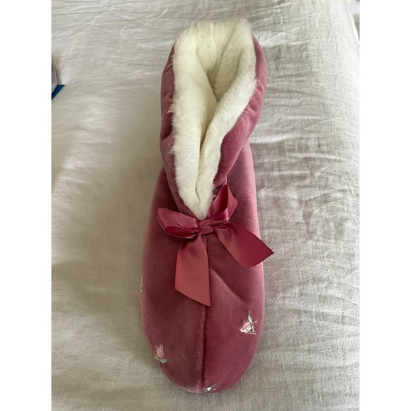 NOS DEARFOAMS Cushion Comfort 80’s BOOTS MaUvE Embroidered velvet 8-9 - Picture 9 of 9